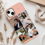 Photo Grid 4 Bilder Namn eller Initialer Orange<br><div class="desc">Modern fotokollage iphone case personlig med ditt namn eller initialer och 4 av ditt favoritbilder. Fotomallen visningar automatiskt dina foton i lodrät porträtt-format med rundade hörn. Det mobila omslaget trycks i orange - även om du är välkommen att ändra något eller hela färg i designen verktyg. Designad för iPhone 14...</div>