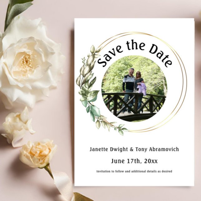 Photo Grönt lövs Spara datuminbjudan Inbjudningar (Skapare uppladdad)