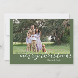 Photo Grönt - minimalt skript - julkort