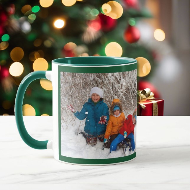 Photo Grönt Personalize Template Gift Coffee Mugg (Skapare uppladdad)