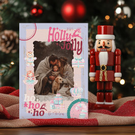 Photo Groovy Nutcracker Retro Pastel Christmas Julkort