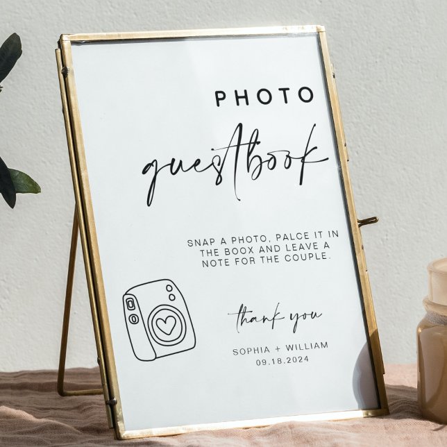 Photo Guestbook | bröllop gäst-bok-tecken Poster (Skapare uppladdad)
