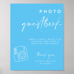 Photo Guestbook bröllop polaroid gäst bok-tecken Poster