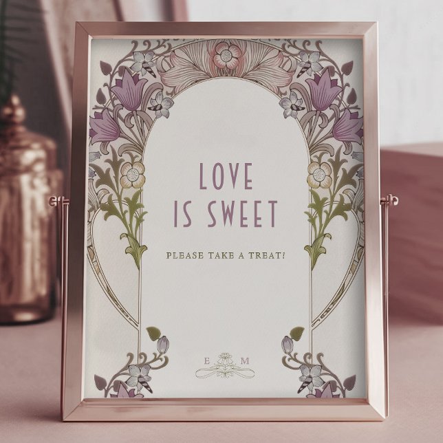 Photo Guestbook Sign William Morris Lavender Poster (Skapare uppladdad)