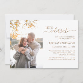 Photo Guld Bröllop Förlovningsfest Inbjudningar