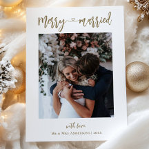 Photo Guld Merry & Married Första jul