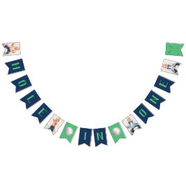 Photo Hål i en Golf First Birthday-banderoll Vimplar