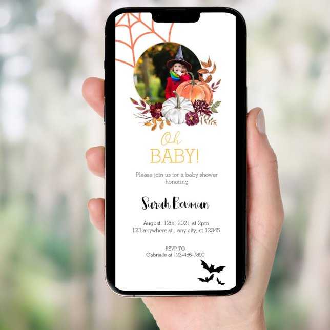 Photo Halloween fest Birthday Evite Inbjudningar (Skapare uppladdad)