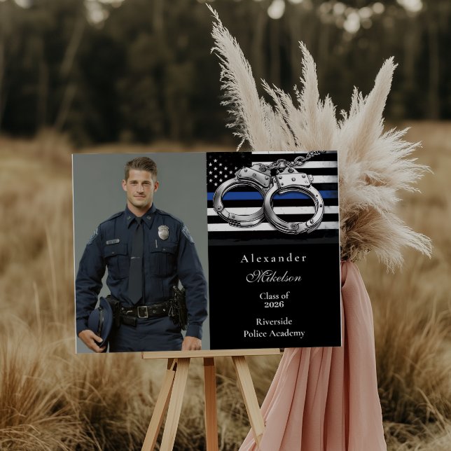Photo Handcuffs American Flag Police Graduation Meddelande (Skapare uppladdad)