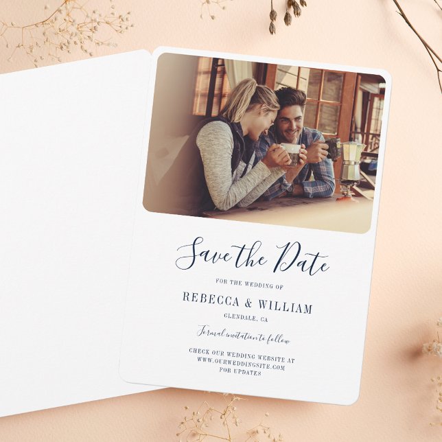 Photo Handskriftlig Bröllop spara datum Spara Datumet (Photo Handwritten Wedding Save The Date)