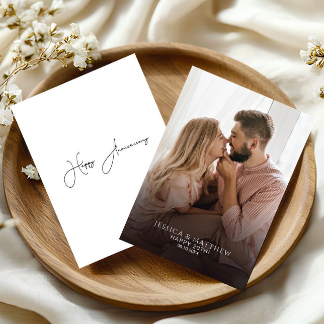 Photo Happy Anniversary Card Tack Kort (Skapare uppladdad)