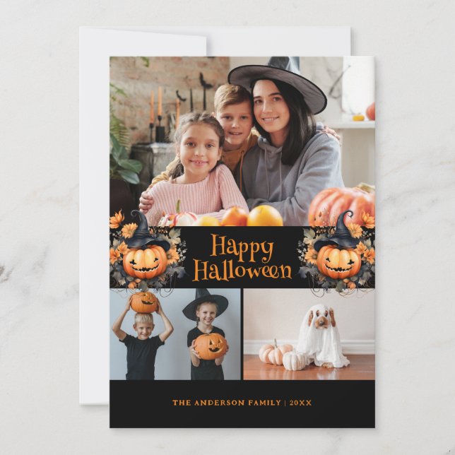 Photo Happy halloween Card Julkort (Framsida)