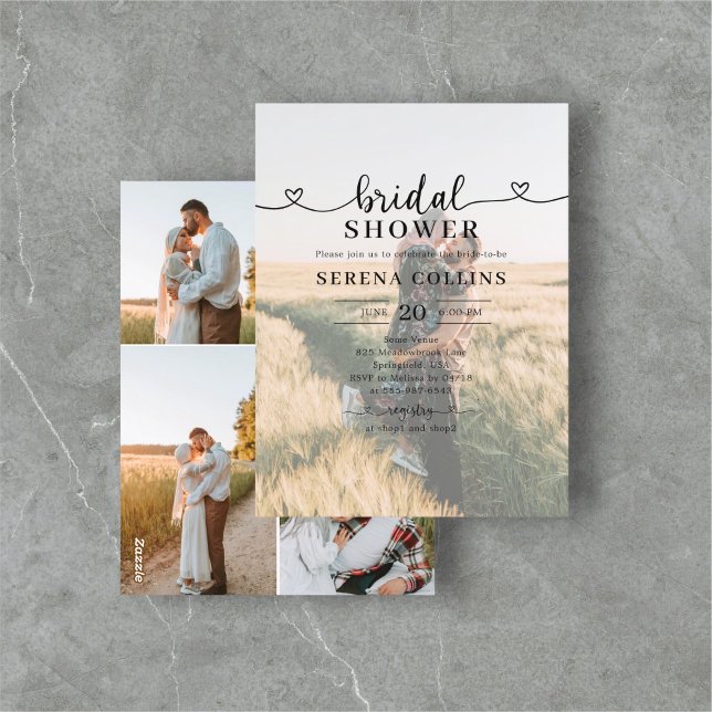 Photo Heart Calligraphy Möhippa Vykort (Skapare uppladdad)