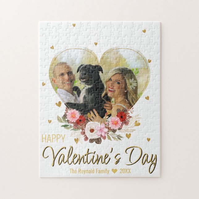 Photo Heart Glitter Hearts Valentine Day Pussel (Vertikal)