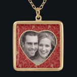 Photo Heart Medium Guld Avslutar Necklace Guldpläterat Halsband<br><div class="desc">Du kan inte låta bli att falla i kärlek med detta vackra anpassningsbar halsband för att sätta din kära foto. Allt du behöver göra är att ändra fotoprovet och ställe ditt eget foto. Du kan göra fotot större eller mindre genom att klicka på "Anpassa det". Det här fotoprovet togs från...</div>
