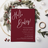 Photo Hej Baby Modern Winter Festive Baby Shower