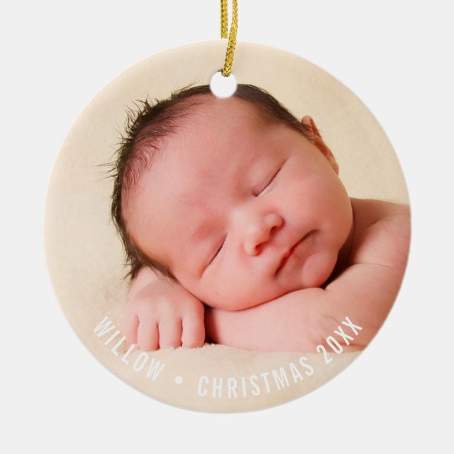 PHOTO HELGDAG DECOR enkel modern snöflingröd Julgransprydnad Keramik (Framsidan)