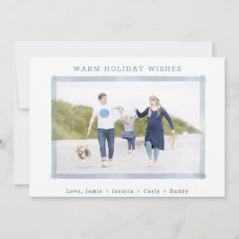 PHOTO HOLIDAY CARD | Coastal Beach Christmas Julkort