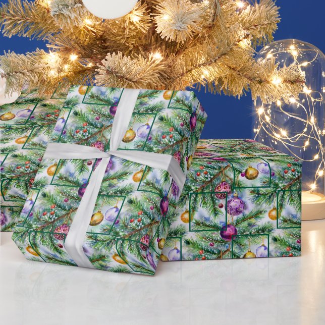 Photo Holiday Christmas Tree Presentpapper (Helgdagar)