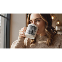 Photo holiday mug  vintage merry christmas jumbo mugg