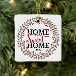 Photo Home Sweet Home Julgran Julgransprydnad Keramik