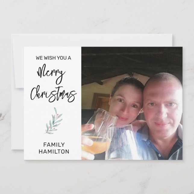 Photo Horizontal Christmas Flat Julkort (Framsida)