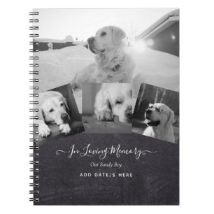 PHOTO Hund Memorial Gift- Pet Loss Keepsakus Colla Anteckningsbok