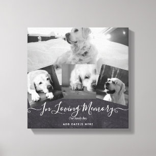 PHOTO Hund Memorial Gift- Pet Loss Keepsakus Colla Canvastryck
