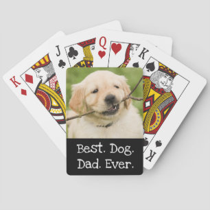Photo Hund Personlig Best Hund Pappa någonsin svar Casinokort