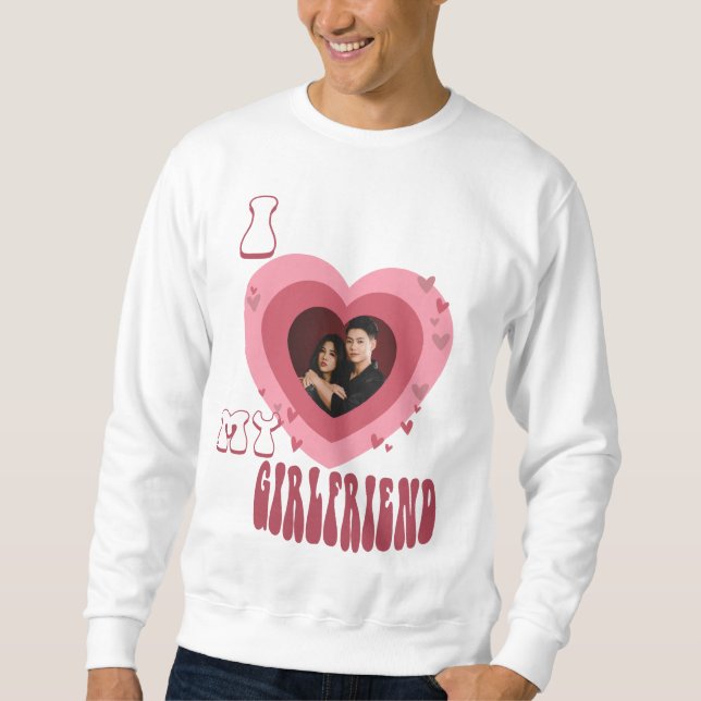 Photo I kärlek mina flickvänner Sweatshirt (Framsida)