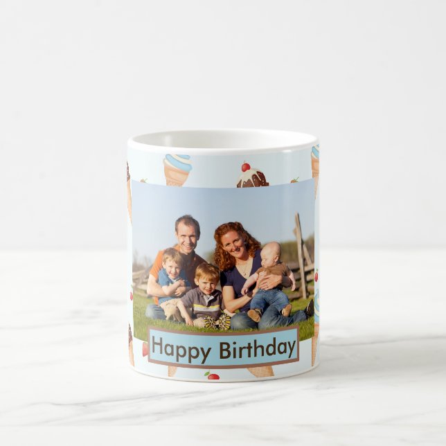 Photo Ice Cream Mugg med text (Center)