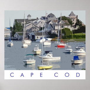 Photo Illustration Cape Cod Harbour Poster