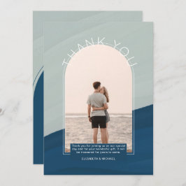 PHOTO-inbjudan för contemporary Ocean Stripe-TACK Inbjudningar