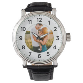 Photo Inlay Personlig Leather Watch Armbandsur