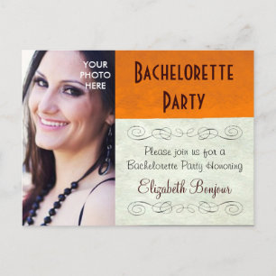PHOTO INSERT ~ vykort/inbjudan Bachelorette Inbjudan Vykort