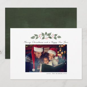 Photo jul Botanical Festive Family Julkort