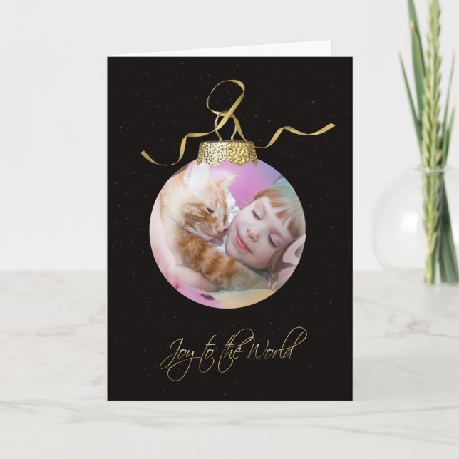 Photo jul Ornament Helgkort (Framsida)