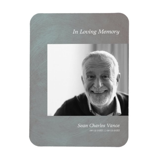 Photo Kära One Kom ihåg Faux Grått Metallic Effect Magnet (Vertikal)