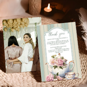 Photo Kärlek andas Tea Party Möhippa Tack Kort