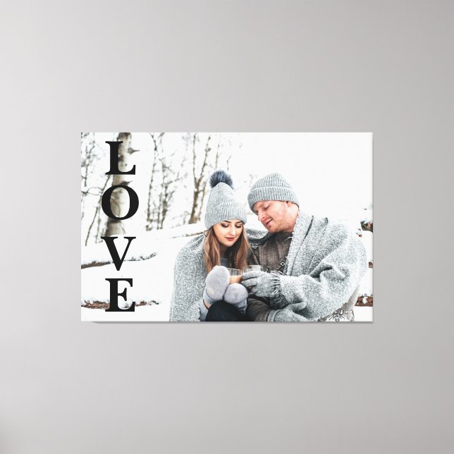 Photo KÄRLEK Typography Keepsaké Home Decor Canvas (Framsida)