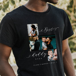 Photo Keepsaké Black för den bästa pappers-familje T Shirt