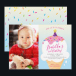 PHOTO KIDS PARTY INBJUDAN retro glassblått<br><div class="desc">by kat masard >> www.simplysweetPAPERIE.com << Original illustration av mig!!!! En söt, men snyggt, glass-kontemat för inbjudan till ditt barns BIRTHDAY. Wow dina vänner och din familj med det här lilla numret;D-konfiguration som mall är det enkelt att lägga till egna uppgifter eller slått anpassningsknappen och du kan lägga till eller...</div>