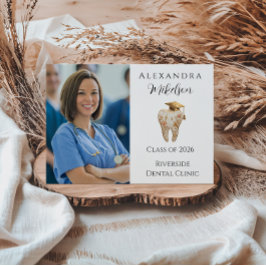 Photo Kintsugi Floral Tooth Graduation Party Meddelande