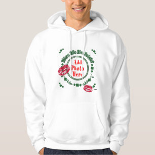 PHOTO Kiss Me Jag är irländsk - Grönt Circle Kiss Hoodie