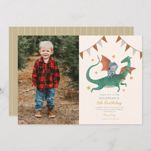 Photo Knight och Dragon Royal Medieval Birthday Inbjudningar