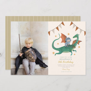 Photo Knight och Dragon Royal Medieval Birthday Inbjudningar