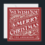 PHOTO-KORT FÖR VINTAGE CHRISTMAS CHALKBOARD JULKORT<br><div class="desc">VI ÖNSKAR ER GOD JUL: Ljusa och glada visuella SQUARE-chalkboard stil julklappar med rosa och vit typografi och finare dekorativa snurrar i art nouveau stil. Anpassa det här dekorativa helgdag till ditt foto-hälsningskort med din familj namn och lägg till din favoritfamilj helgdag bild. Contemporary, klassiskt, modernt och snyggt sätt att...</div>