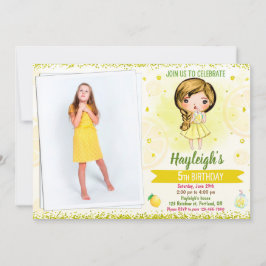 Photo Lemon-inbjudan Citrus-födelsedag Inbjudningar