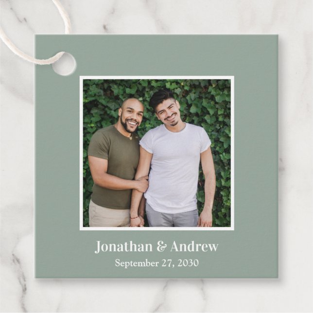 Photo LGBTQ Bröllop Gåvor Etiketter (Framsida)