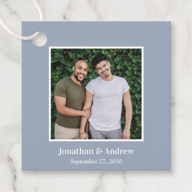 Photo LGBTQ Bröllop Gåvor Etiketter (Framsida)